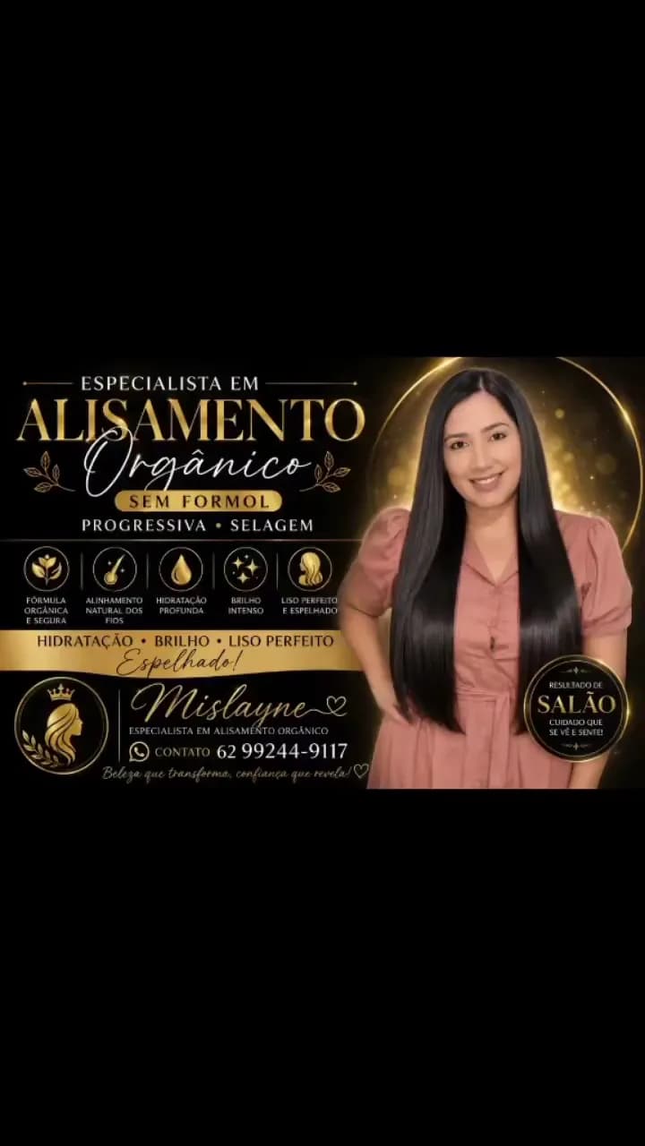 Mislayne Messias especialista em alisamento marque seu ho...