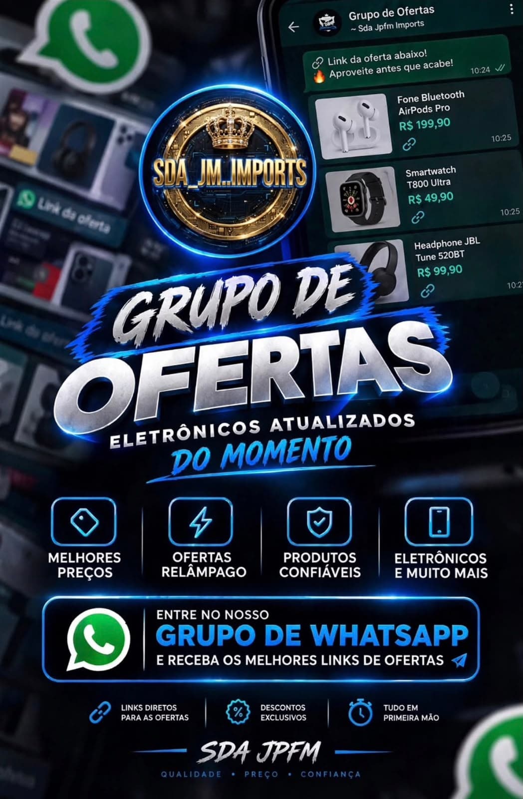 Grupo de ofertas de eletrônicos no WhatsApp — foto 1