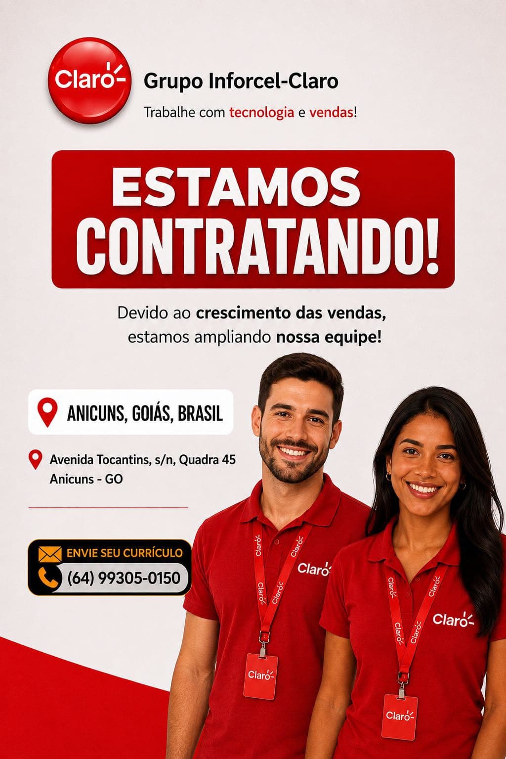 Vaga de emprego em Anicuns — foto 1